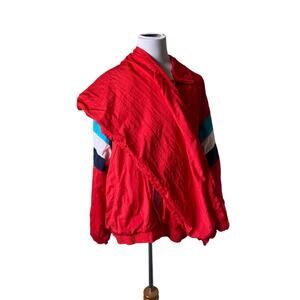 Vintage 90's Todd 1 Women's Red Multicolored Tracksuit Jacket and Pants- Size M